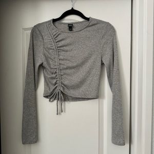 [NWOT] Gray Wild Fable Ruched Tie Top